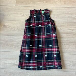 Castaway Nantucket Preppy Red and Green Plaid Dress with Pigs